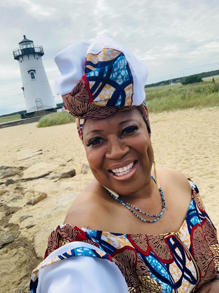 Denise by the lighthouse